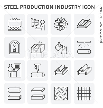 steel production icon steel production icon 63336613