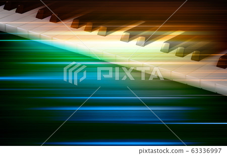 abstract green blur music background with piano abstract green blur music background with piano 63336997