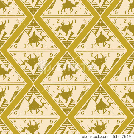 Vintage paper landmarks travel labels of Giza. Vintage paper landmarks travel labels of Giza. 63337649