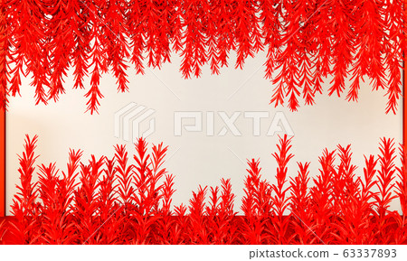 Lush lava color mock up abstract background. 3D 63337893