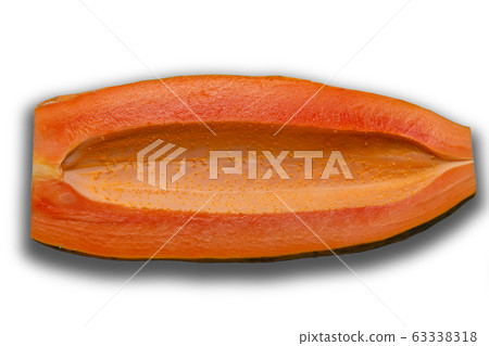 isolated slice non seed papaya isolated slice non seed papaya 63338318