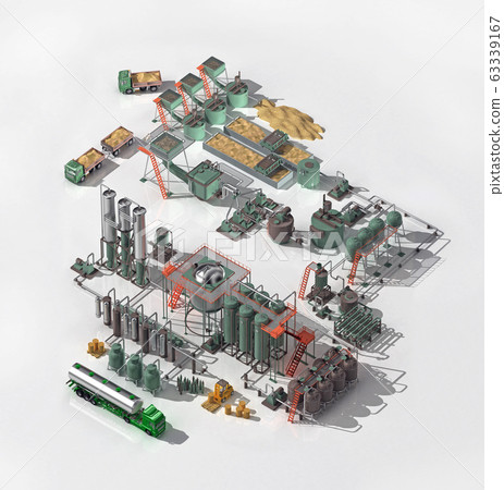 Alcohol Production. Graphical display of the production technology of edible alcohol and fusel oils 63339167
