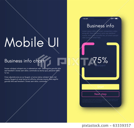 Mobile application interface. Ui design, vector Mobile application interface. Ui design, vector 63339357