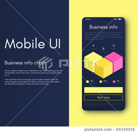 Mobile application interface. Ui design, vector 63339358
