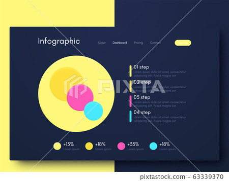 Vector graphic infographics. Template for creating 63339370