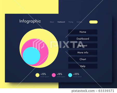 Vector graphic infographics. Template for creating 63339371