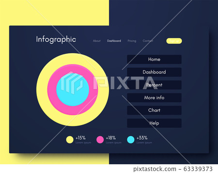 Vector graphic infographics. Template for creating 63339373