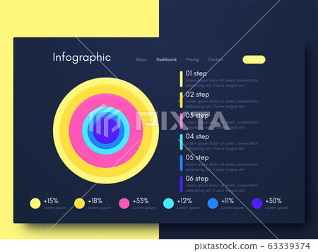 Vector graphic infographics. Template for creating 63339374
