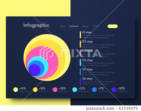 Vector graphic infographics. Template for creating 63339375
