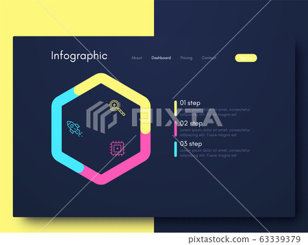 Vector graphic infographics. Template for creating 63339379