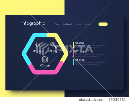 Vector graphic infographics. Template for creating 63339381