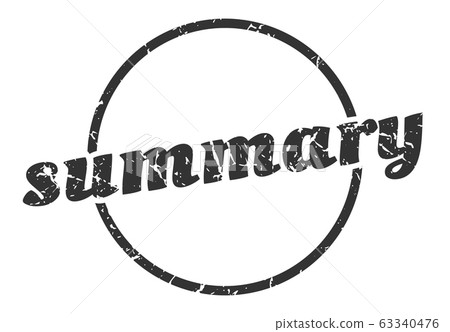summary sign. summary round vintage grunge stamp. 63340476
