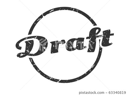 draft sign. draft round vintage grunge stamp. - Stock Illustration ...