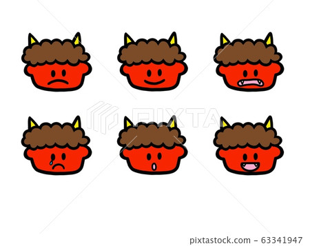 Various expressions of the demon - Stock Illustration [63341947] - PIXTA