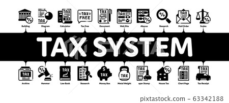 Tax System Finance Minimal Infographic Banner Vector 63342188