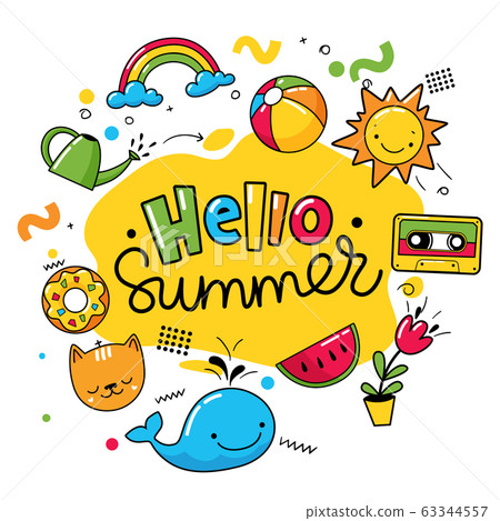 Hello summer time Royalty Free Vector Image - VectorStock