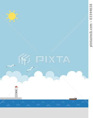 海地平線 插圖素材 圖庫