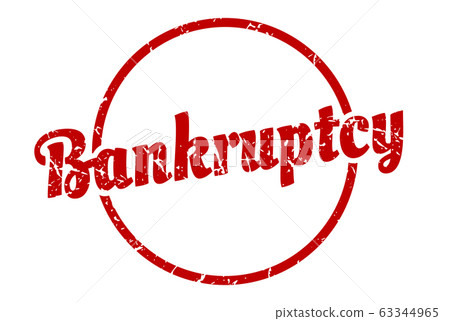 bankruptcy sign. bankruptcy round vintage grunge 63344965