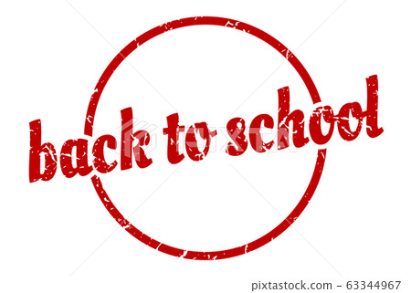 back to school sign. back to school round vintage 63344967