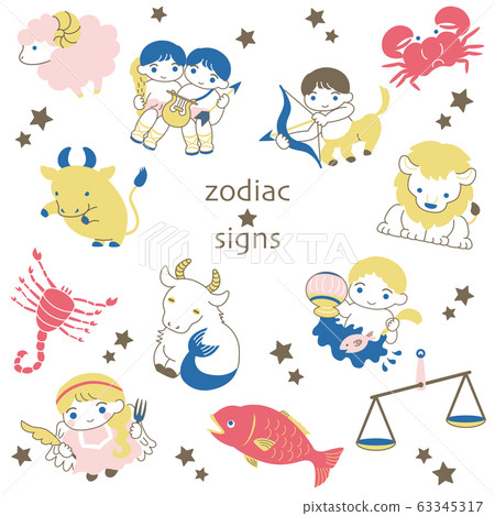 Simple and fashionable 12 constellation characters Simple and fashionable 12 constellation characters 63345317