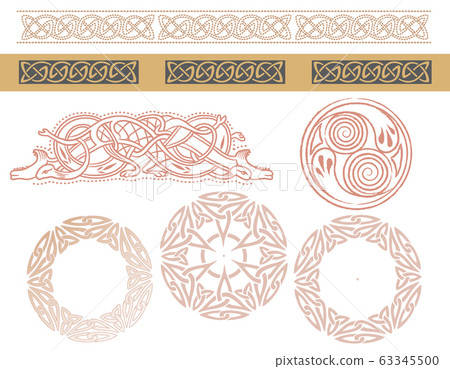 凱爾特圖案,裝飾材料 凱爾特圖案,裝飾材料 63345500