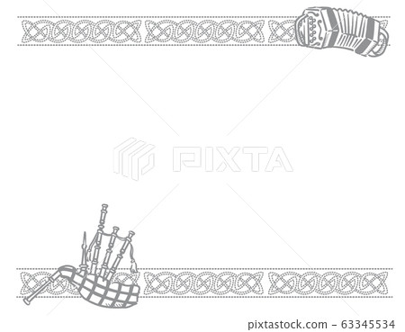 Frame material using Celtic patterns and musical instruments 63345534