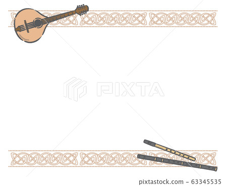 Frame material using Celtic patterns and musical instruments 63345535