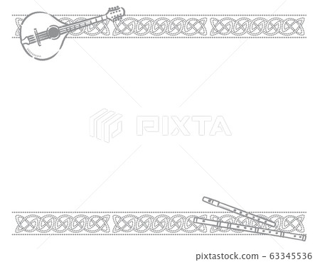 Frame material using Celtic patterns and musical instruments 63345536
