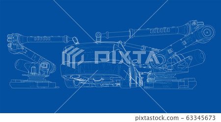 Assembly of motor vehicle. Vector - Stock Illustration [63345673] - PIXTA
