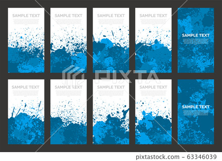 濺的墨跡矢量橫幅集 63346039