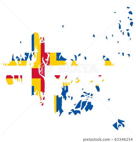 Aland Map Flag Vector illustration eps 10. 63346254