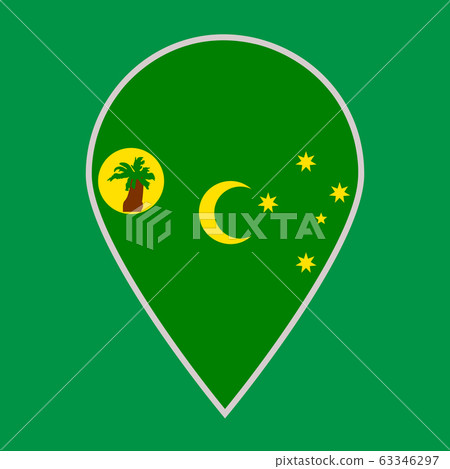 Cocos Islands flag icon travel vector Cocos Islands flag icon travel vector 63346297
