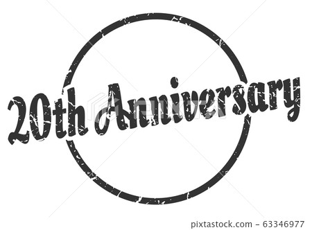 20th Sign 20th anniversary sign. 20th anniversary round - Stock Illustration ...