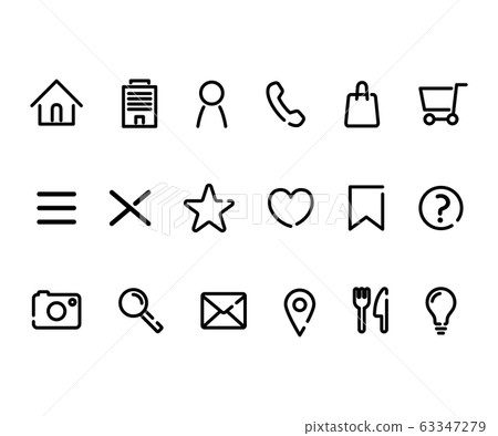 WEB icon / business / pictogram / simple / black and white 63347279