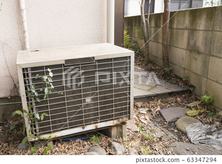 Aging air conditioner outdoor unit 63347294