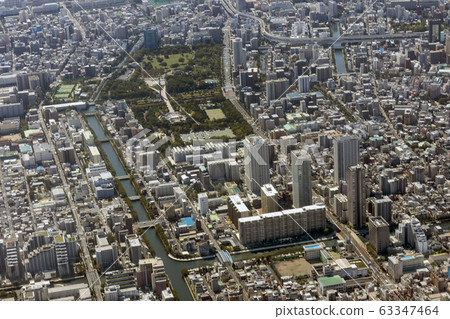 Aerial view around Kiba Park 63347464