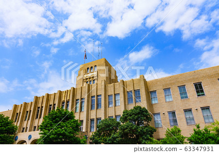鹿兒島市政廳市政廳市政廳鹿兒島市鹿兒島縣日本景觀管理局政府地方政治[從公共道路拍攝] 63347931
