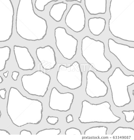 Stones handdrawn seamless gray pattern. Vector... - Stock Illustration ...