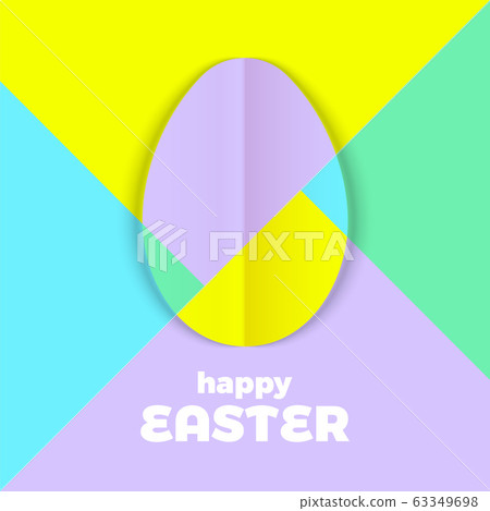 Happy Easter egg paper cut pattern background for Happy Easter egg paper cut pattern background for 63349698
