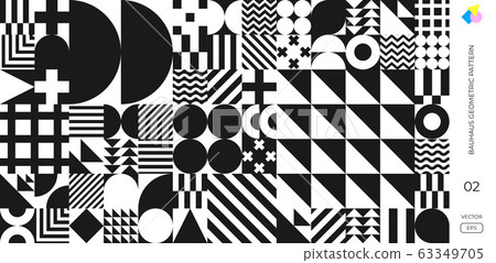 Bauhaus pattern background, Swiss geometric shape Bauhaus pattern background, Swiss geometric shape 63349705