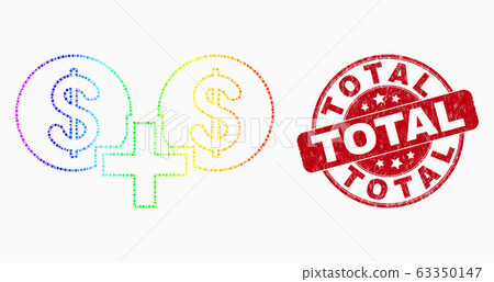 Vector Bright Dot Financial Sum Icon and... - Stock Illustration ...