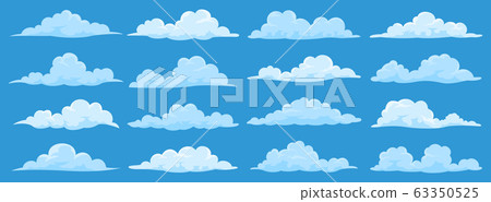 Set of cartoon clouds Set of cartoon clouds 63350525