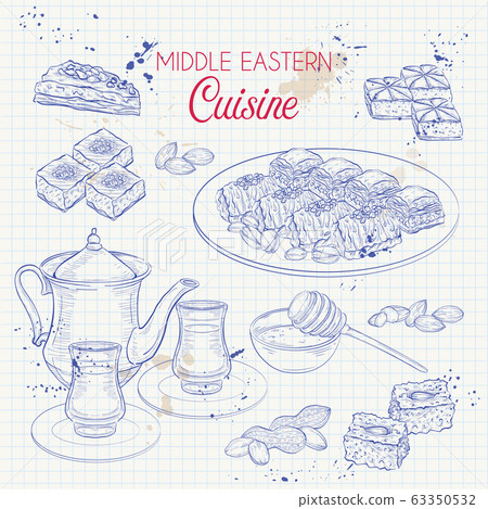 Arabic Food. Traditional eastern cuisine. 63350532