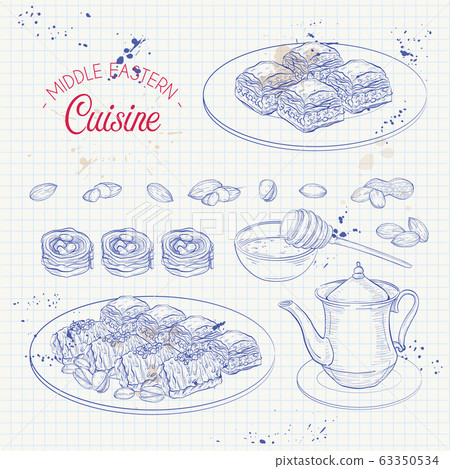 Arabic Food. Traditional eastern cuisine. 63350534