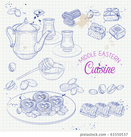 Arabic Food. Traditional eastern cuisine. 63350537