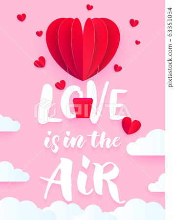 Valentine heart air ballon for Valentine's day Valentine heart air ballon for Valentine's day 63351034