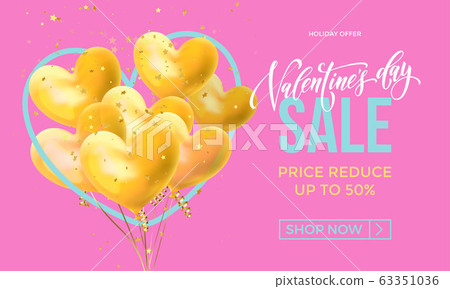 Valentines Day sale banner design template of Valentines Day sale banner design template of 63351036