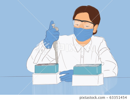 Laboratory assistant working in the lab Laboratory assistant working in the lab 63351454