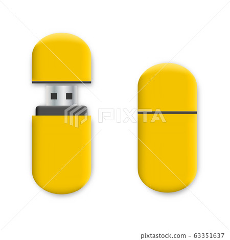 Photo realistic mock-up flash drive, vector 63351637