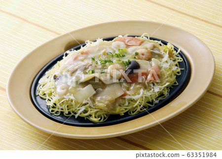 Ankake炒麵中國菜圖像素材 63351984